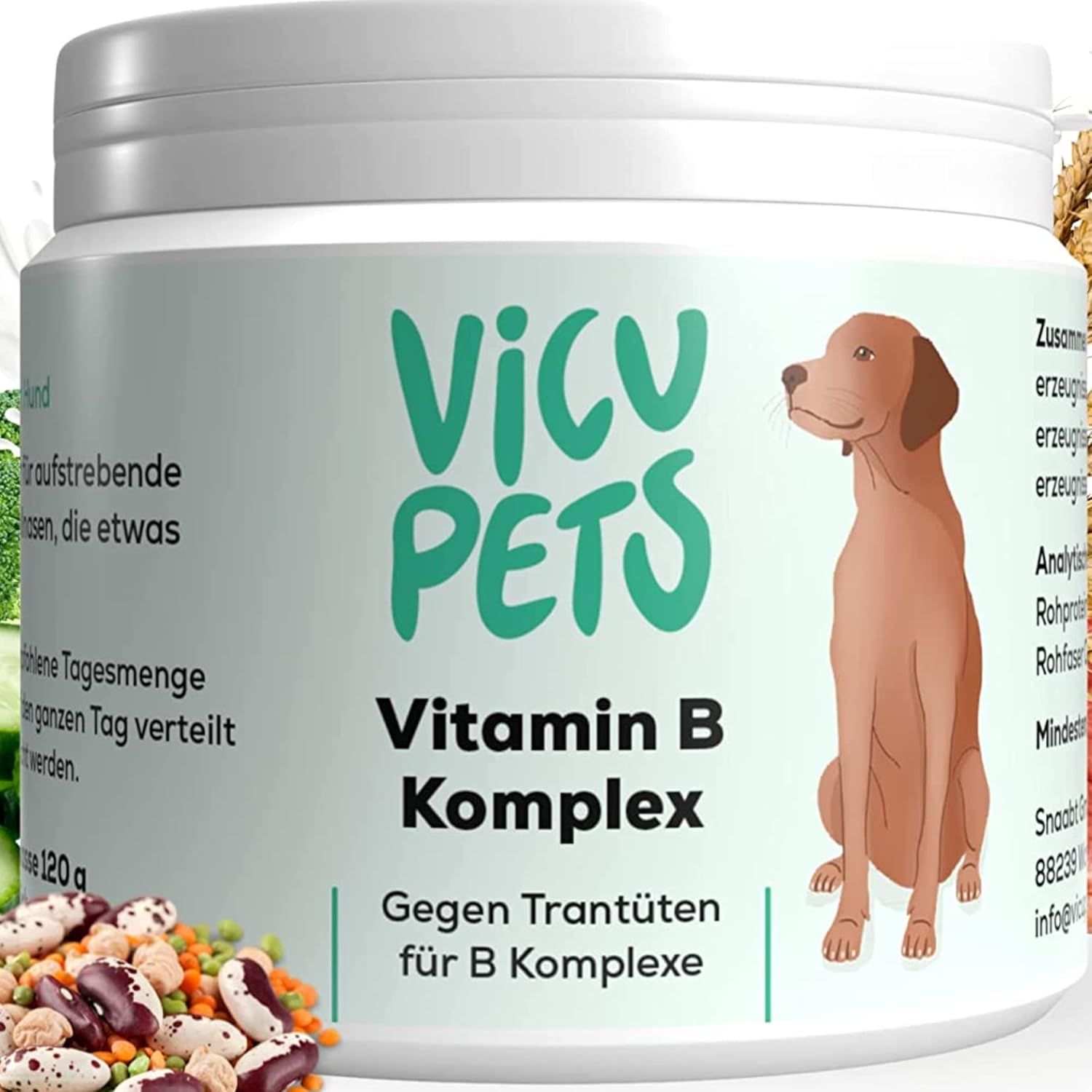 Vicupets hochdosiertes Vitamin B Komplex für Hunde 120 Stück bis zu
