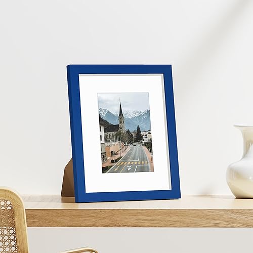 Vista 756 de Vittanly - Juego de 9 portarretratos, plexiglás resistente a rupturas, exhibe fotos de 12 x 12 pulgadas o, con paspartú, de 8 x 8 pulgadas, marcos