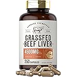 Carlyle Grass Fed Beef Liver Capsules | 4500mg | 250 Count | Desiccated Supplement | Non-GMO, Gluten Free | by Herbage Farmstead