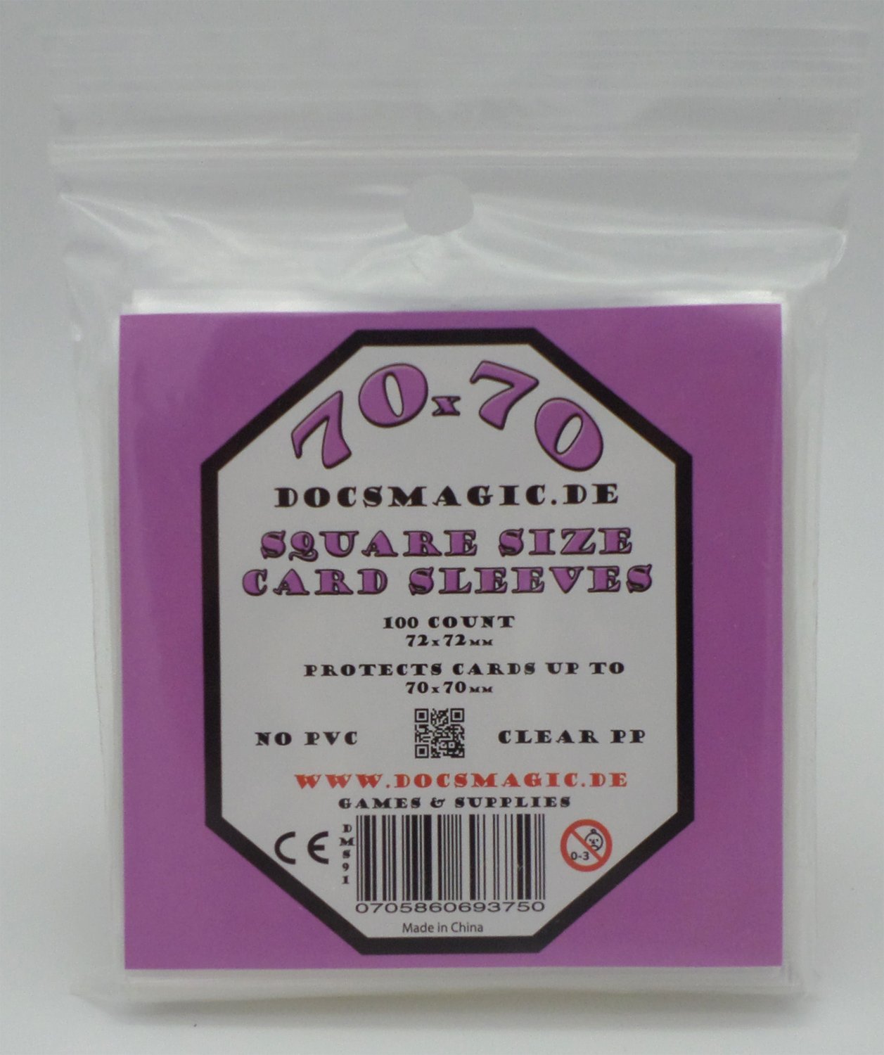 docsmagic.de 100 Small Square Board Game Sleeves  70 x 70-72 x 72   BigaMart