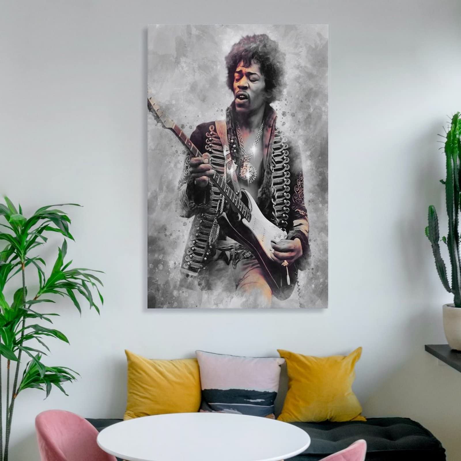 Poster Photo Jimi Hendrix - Tirage 90 X 60 Cm - Neuf Sous Film D'Origine
