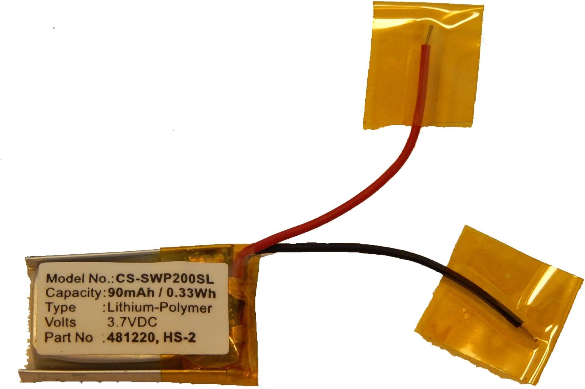 Battery compatible with Sony Playstation 3D Glasses, CECH-ZEG1U 3D Glasses, VR Glasses (90mAh, 3.7 V, Li-polymer)