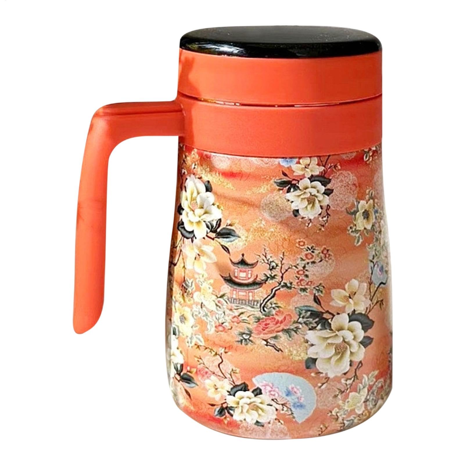 Carafe à café isotherme de 550 ml avec motif floral chic et élégant