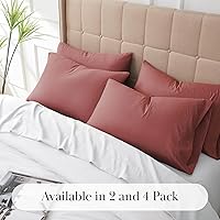 Vista 109 de Southshore Fine Linens® - Vilano® Springs - Par de fundas de almohada plisadas, color verde azulado, estándar (Queen)