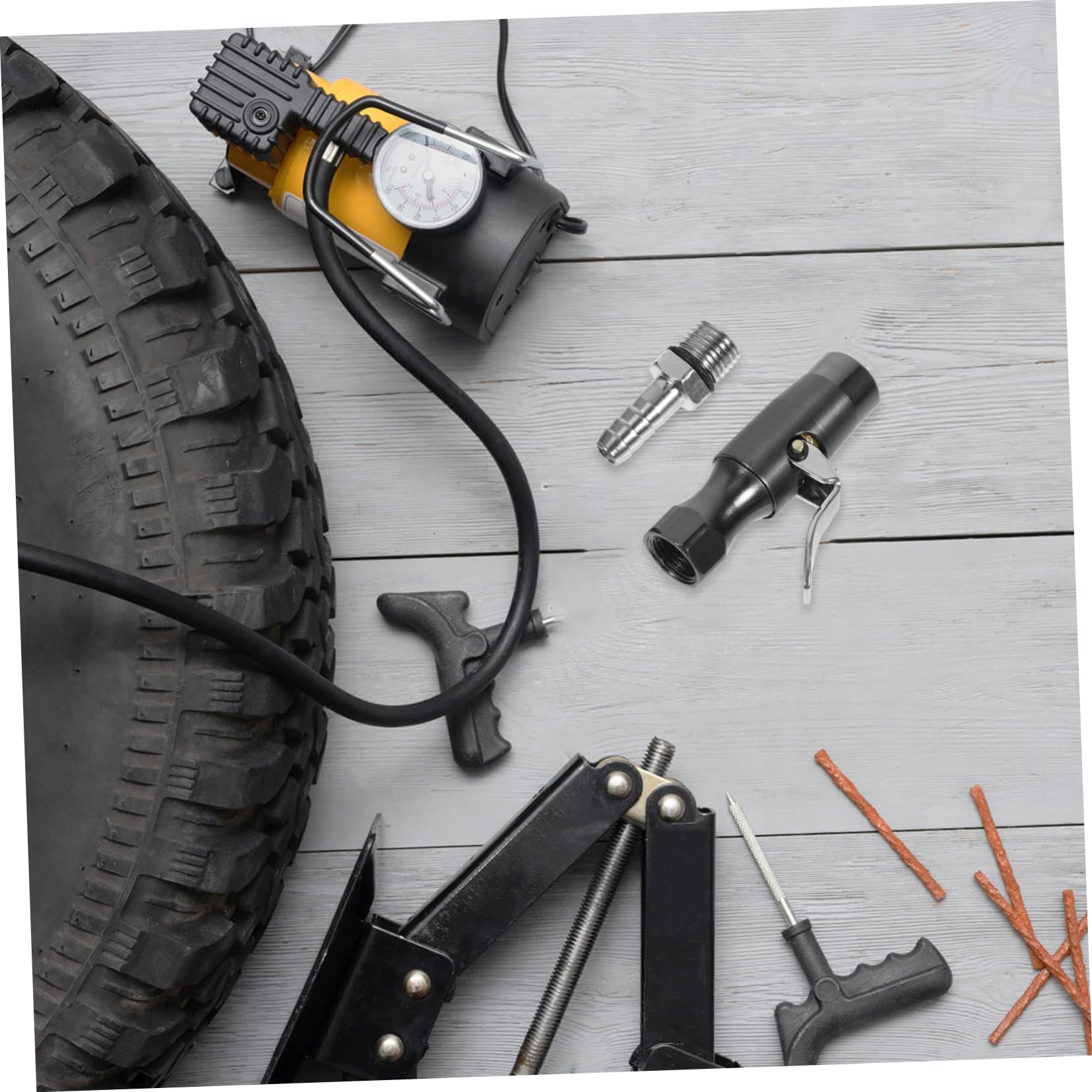 ULTECHNOVO 5piezas Adaptador De Inflador De Neumáticos Chuck De Conexión Rápida Ligero y Duradero para Inflar Ruedas De Automóviles Seguridad y Eficiencia Cada Uso