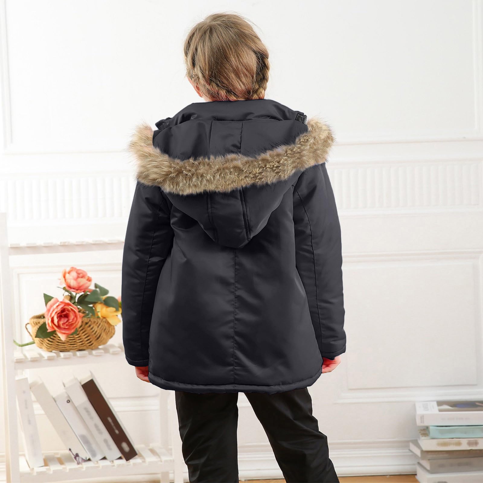 Generisch 2025 neonato bambino bambino ragazza fumetto stampa manica lunga cappotto top abbigliamento