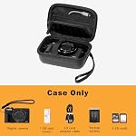 ProCase Hard Shell boîtier de caméra numérique pour Canon G7X Marquer III Marquer II, Sony Cybershot, PowerShot SX740, Afrique subsaharienne GR III, Kodak Pixpro, Compact 4K Vlogging Petits appareils photo Voyage sac de rangement -Noir