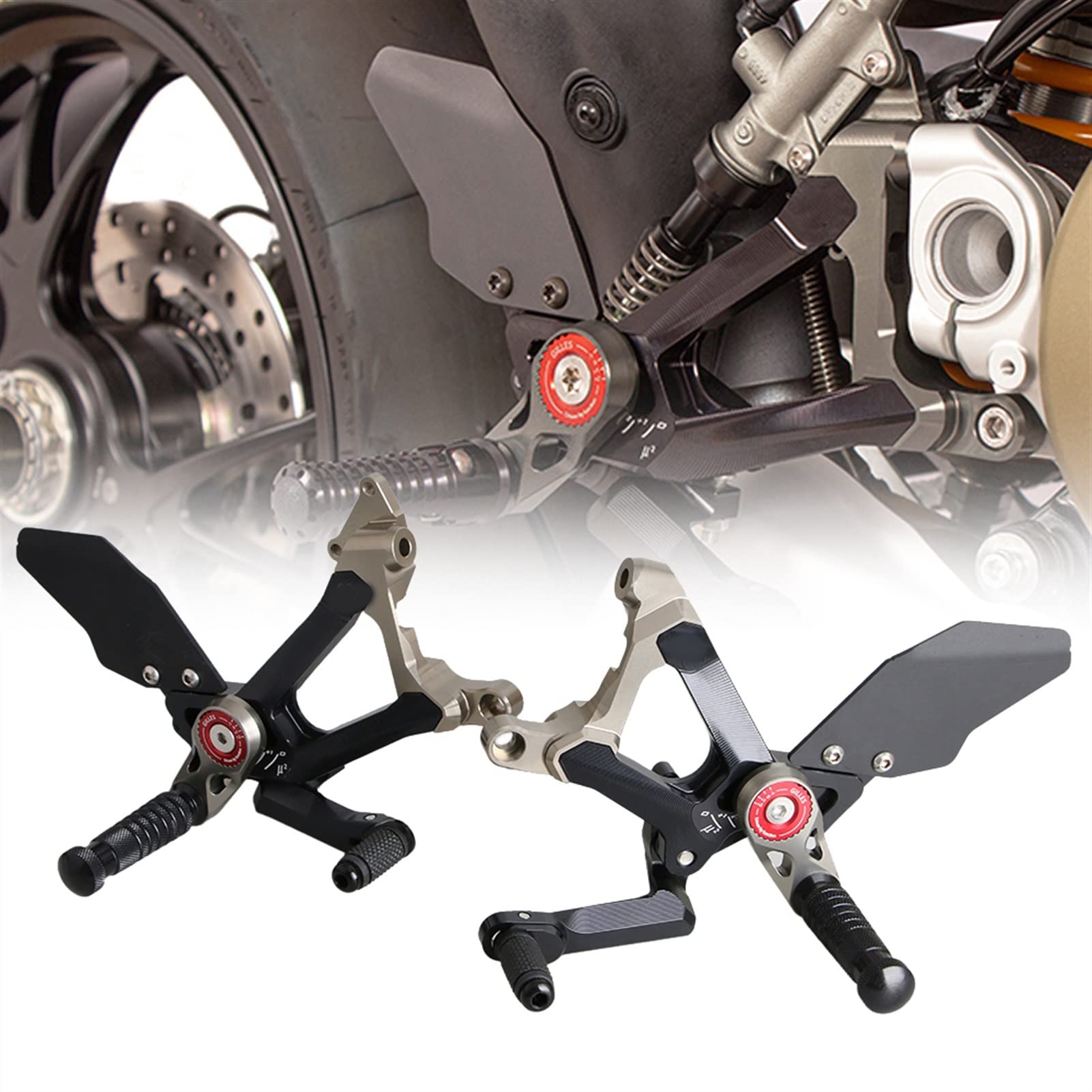 Repose-Pieds CNC Ducati Streetfighter V4 en Aluminium Taillé la Masse
