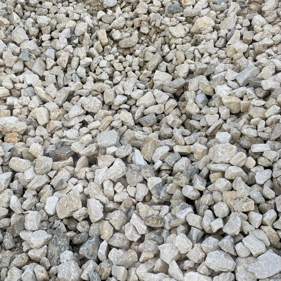 Pierre à Gabion 80/150 Concassé Calcaire Premium, Big Bag de 1500kg, Blanc-Beige