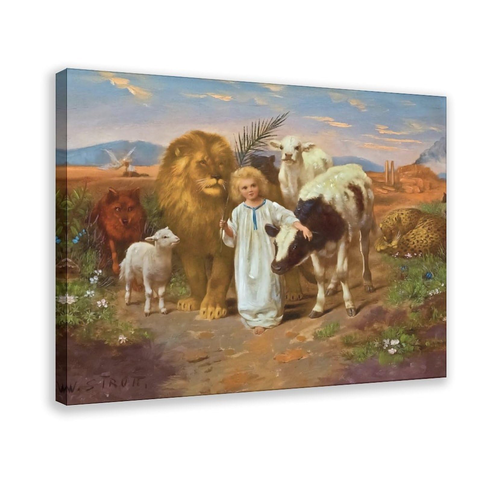 Impression sur toile Peace William Strutt cadre suspendu salon de 40 cm - 8