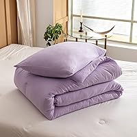 Vista 45 de ROSGONIA Juego de edredón tamaño Queen, color gris carbón, 3 piezas (1 edredón gris oscuro y 2 fundas de almohada) para todas las estaciones, ropa