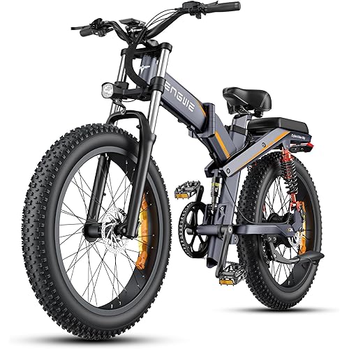 ENGWE X20 X24 Fat Tire Electric Bike, 1000W(Peak) Motor Ebike for Adults,95 Miles 31MPH 20''24'' Mountain Ebike，48V19.2A(29.2Ah-Dual Battery Option),All Terrain