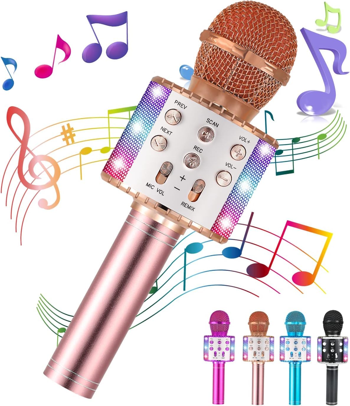 Kids Toys for 5 6 7 8 9 Year Old Girls, Handheld Bluetooth Karaoke Microphone for Kids Gifts for Teenage Girls Christmas Birthday Gifts for 7-12 Year Old Girls Toys - Rose Gold (B0DFD4PH7K) Amazon Price History, Amazon Price Tracker