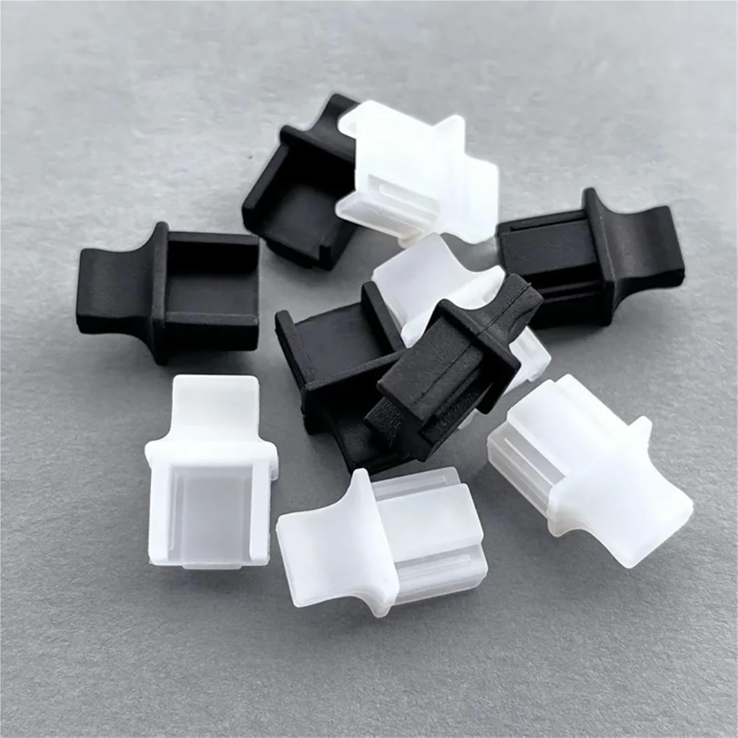 80 PCS Ethernet Hub Port RJ45 Anti-Dust Cover Cap Protector Plug(Transparent)