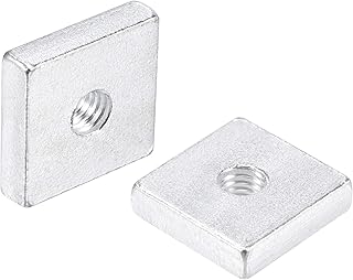uxcell Square Nuts, M6x20mmx5mm Zinc-Plated Metric Coarse Thread Assortment Kit, 25 Pcs