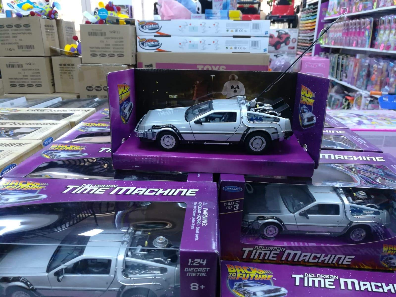 Welly Back to The Future Part 2 Delorean Time Machine 1:24 Scale Diecast Model Car by