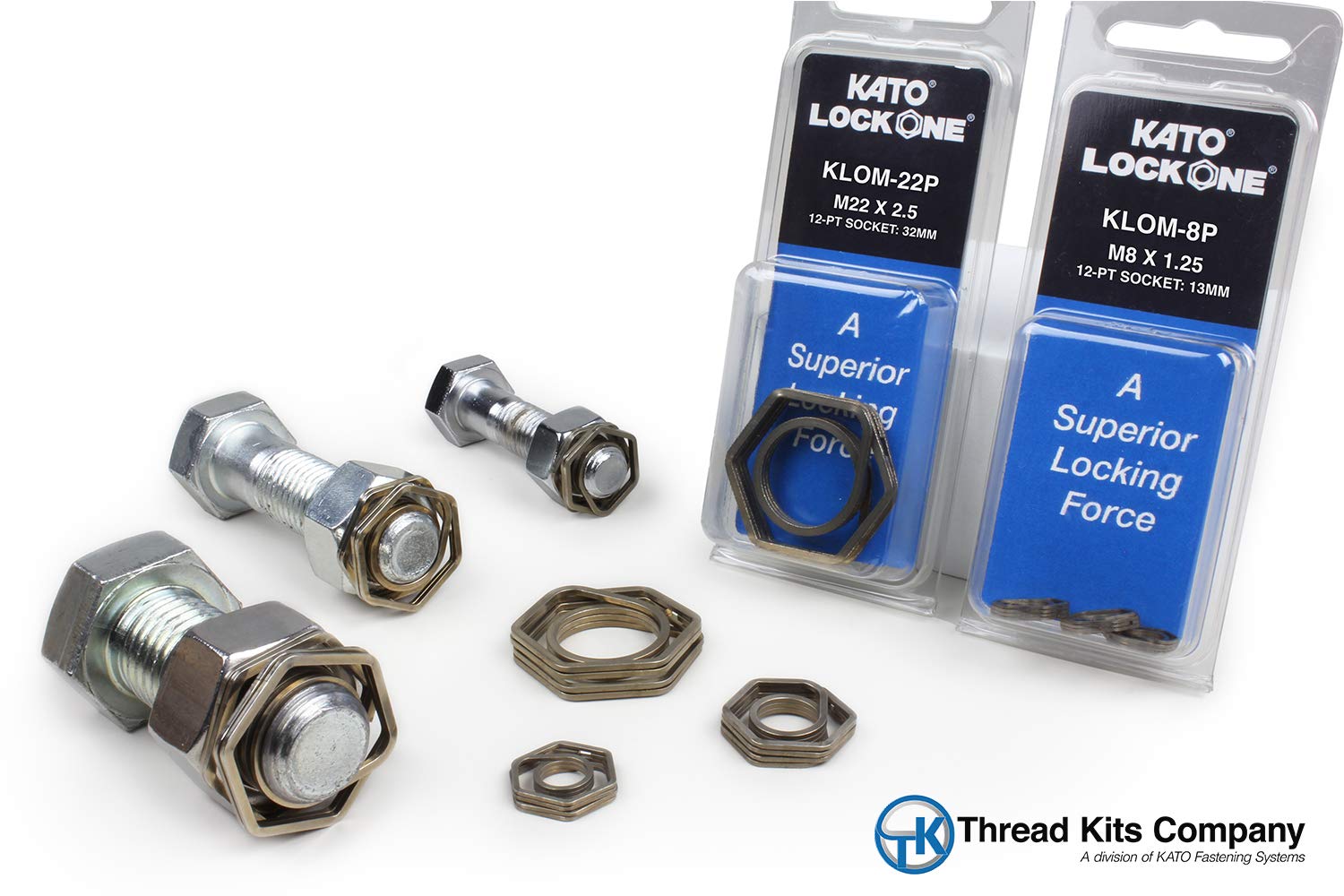 KATO LockOne (KLOC-16P) 2/PKG Anti-Vibration Fastener, for Thread Size: 1-8