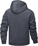 Kolongvangie Vestes en polaire pour hommes Sherpa Ligné Sweatshirt Zip Up Hoodie Warm Coat Brushed Winter Veste