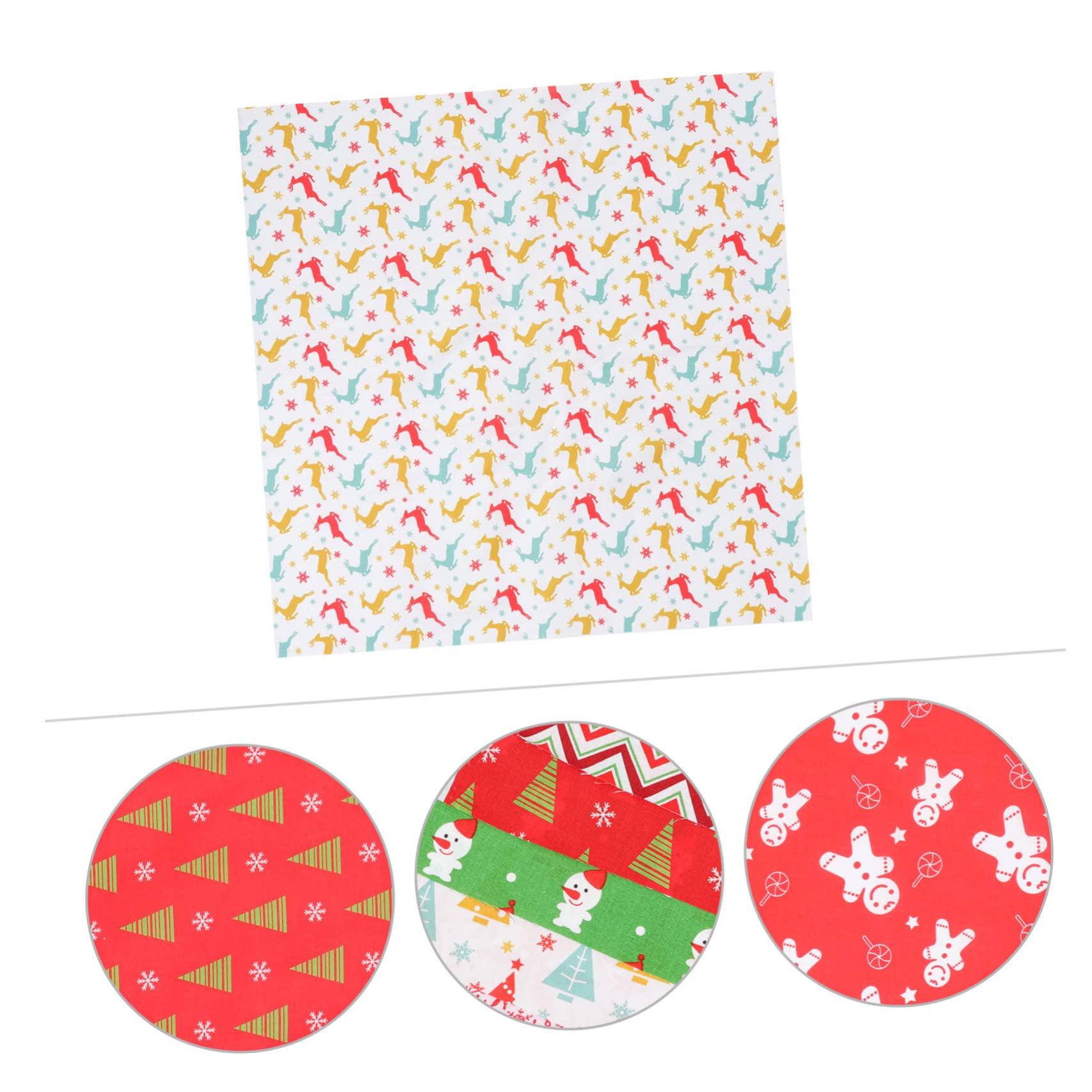 LALAFINA 10stücke Stoffpaket aus Baumwolle für Patchwork Weihnachtsmuster zum Nähen und Basteln DIY-projekte Scrapbooking und Mehr