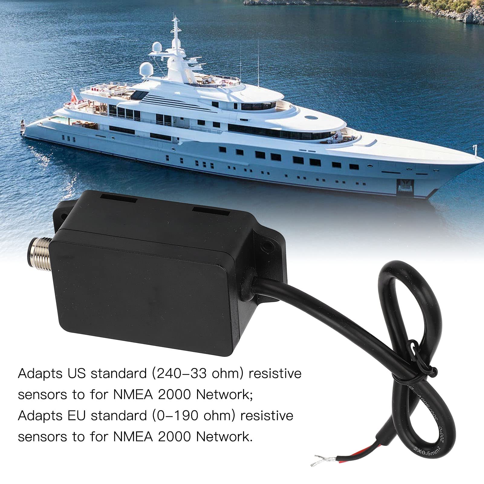 Generic NMEA2000 Konverter Zuverlässige Multifunktions 0-190/240-33 Ohm für Marine Boot IP67 Metall