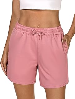 Pantalon Corto Mujer,Pantalon Deporte Corto Mujer con 2 Bolsillos Laterales Verano Shorts Deportivos Mujer Pantalones Chandal Mujer Yoga Fitness