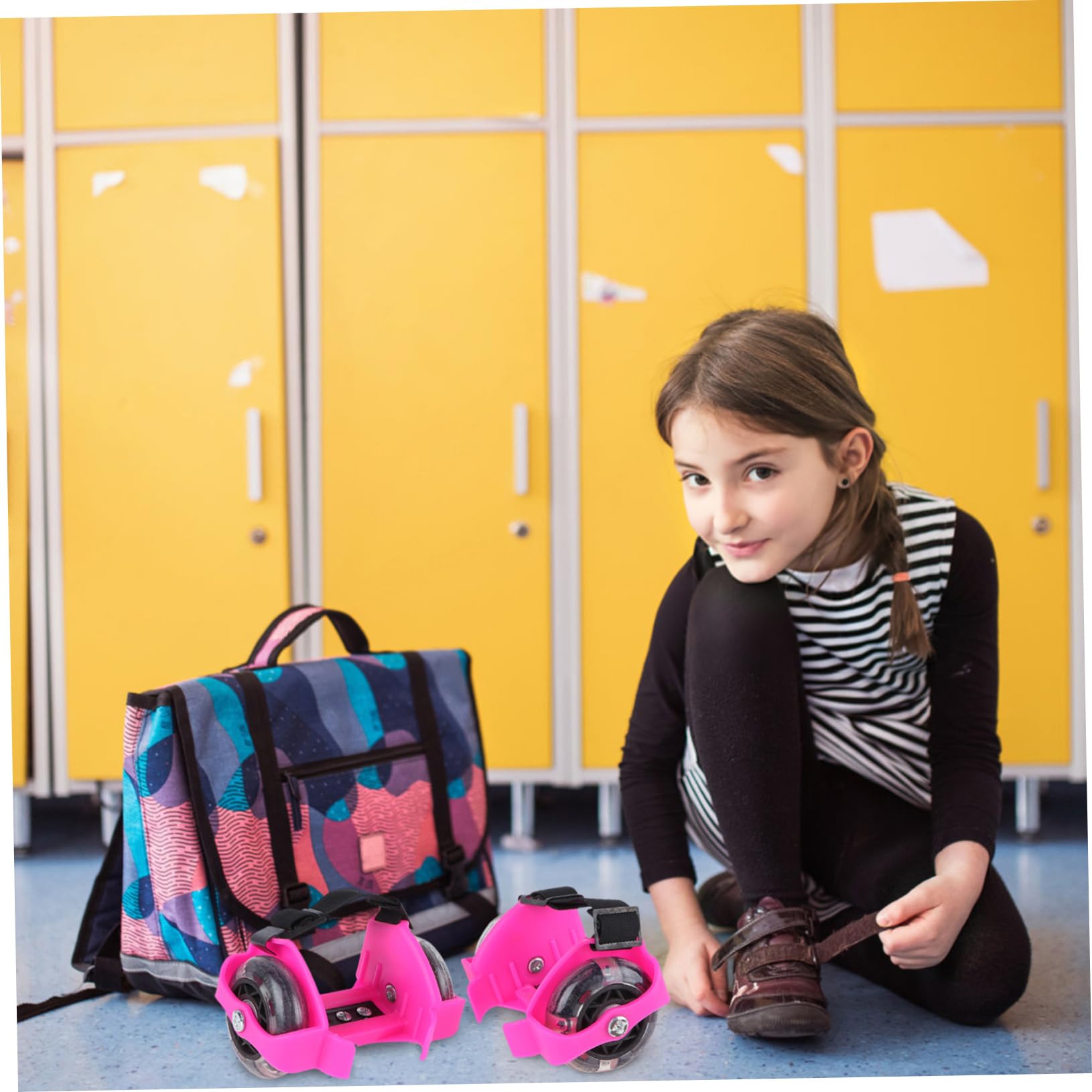 WHAMVOX Skate Shoes for Boys and Girls 2 Pairs of PVC Roller Skates Adjustable Features Fun Skating Accessory