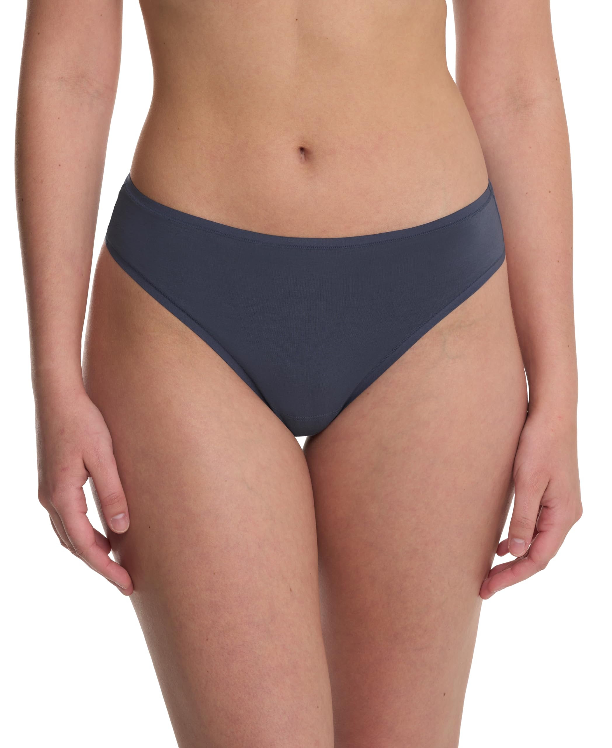 Natori Bliss 771346MP - Tanga de algodón Desnudo para Mujer, Paquete de 3