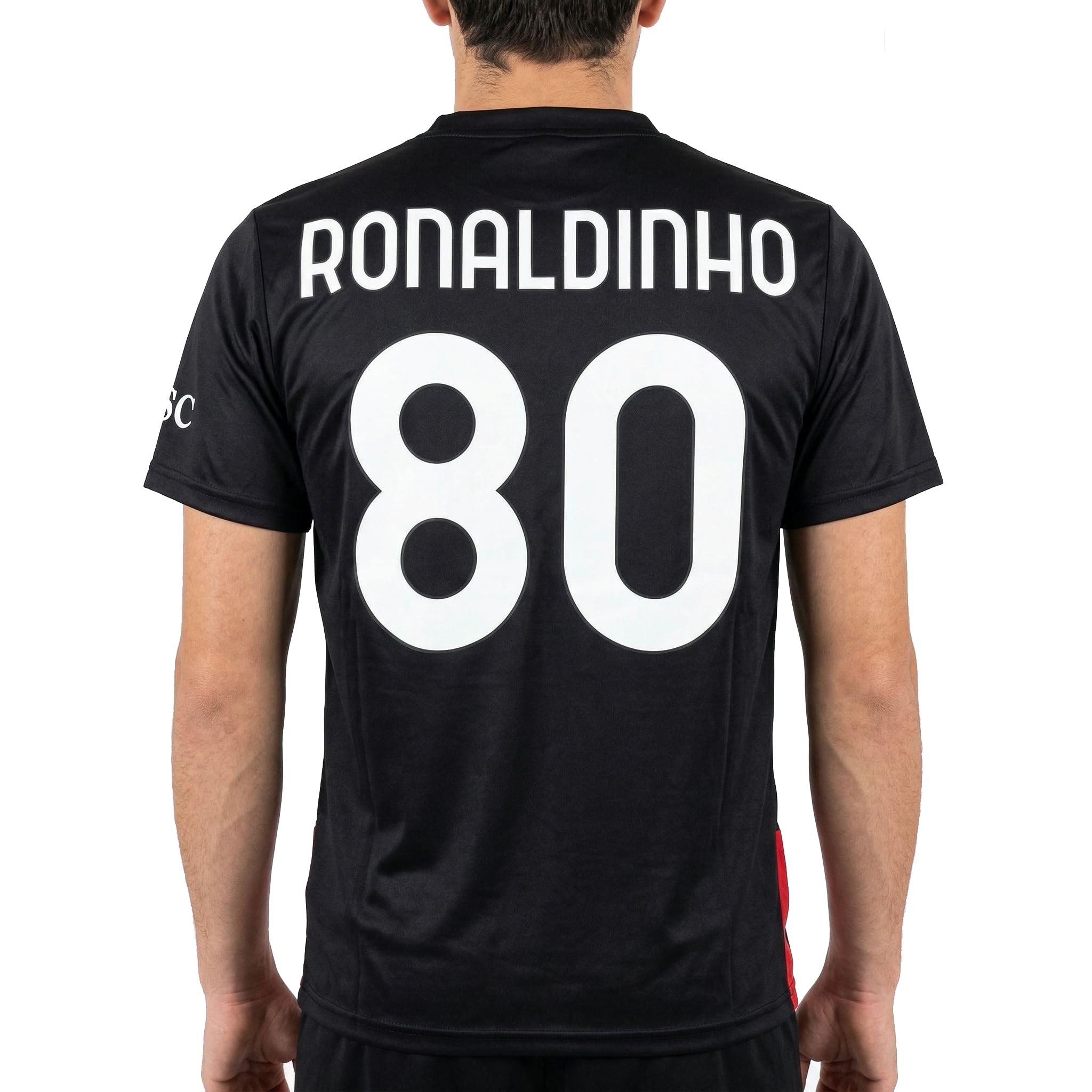 AC Milan Maglia Ronaldinho 80 Replica Ufficiale 2025/26, Rossonera a Strisce