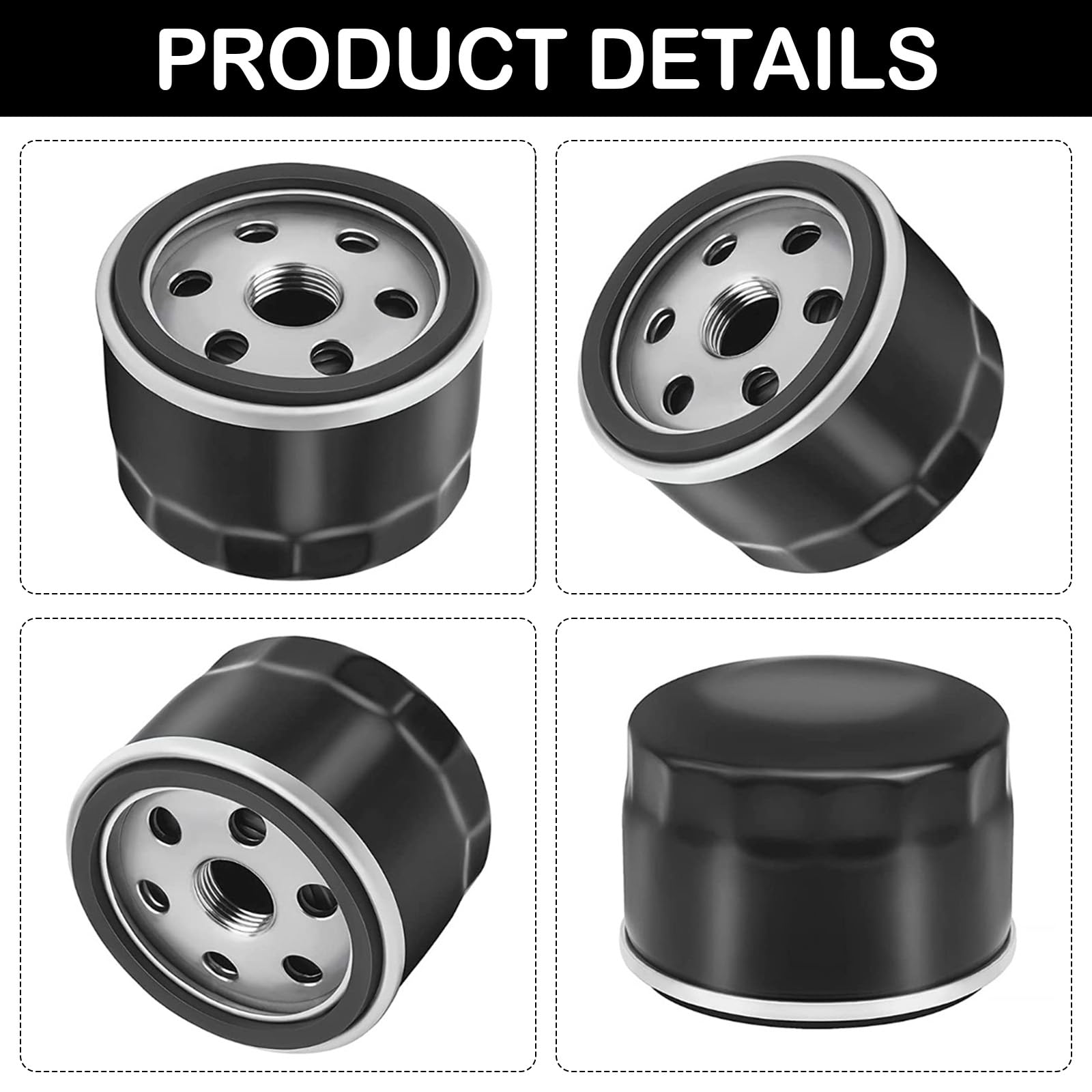 Filtro De Aceite 492932s, 4 Unidades Para Briggs & Stratton 492932S 695396 696854 49065-7007 AM125424 GY20577 LG492932S Accesorio De Filtro De Aceite De 2 1/4 Pulgadas Para Cortacésped