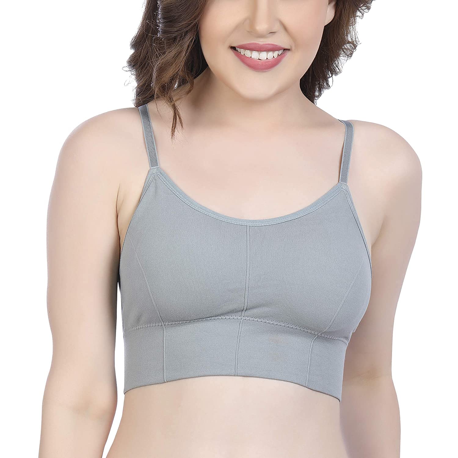 hirrnik Women's Polyester And Cotton Blend Lightly Padded Wire Free Regular Bra-picture-40