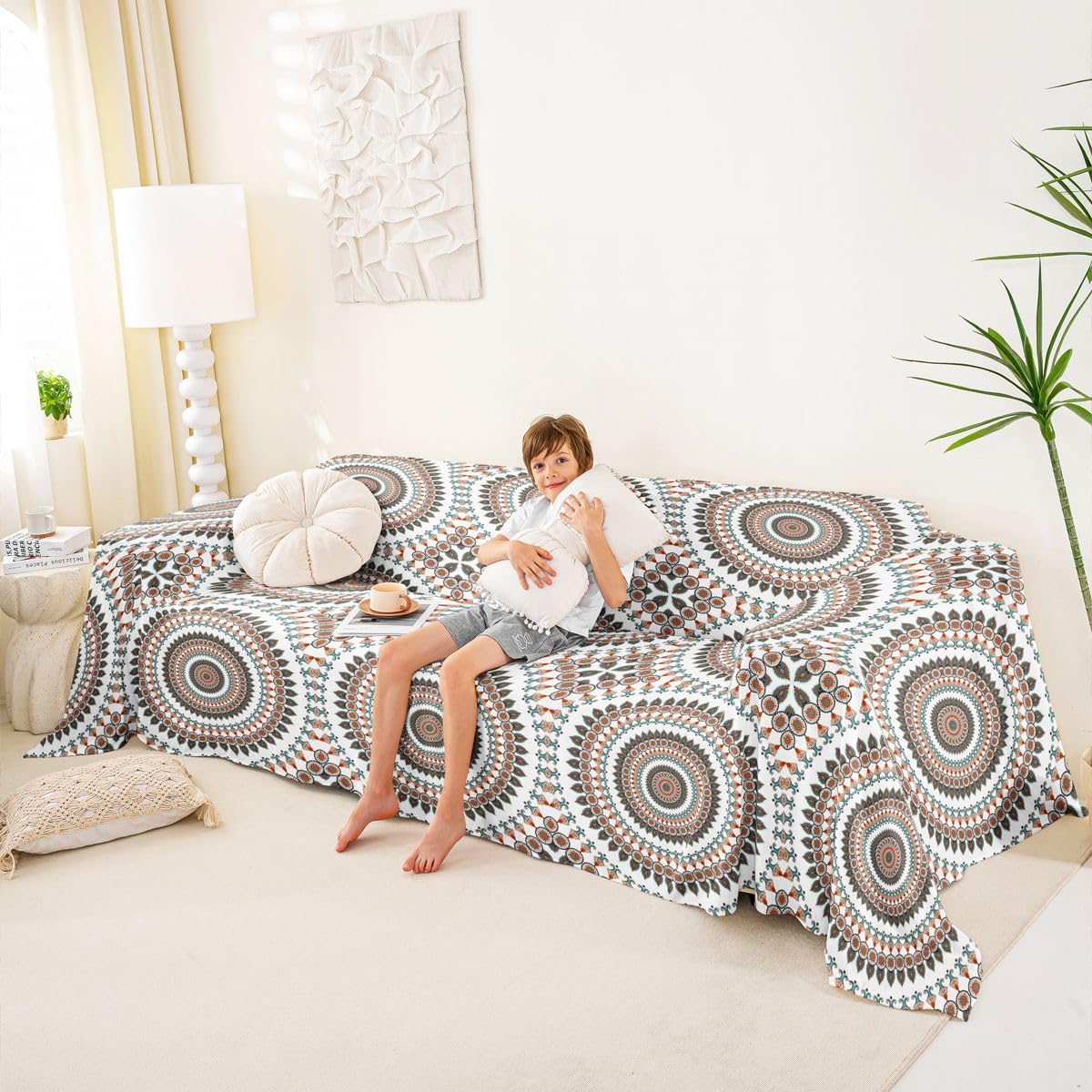 Homewish Housse de Canapé 231 x 340 cm Vintage Hommedala
