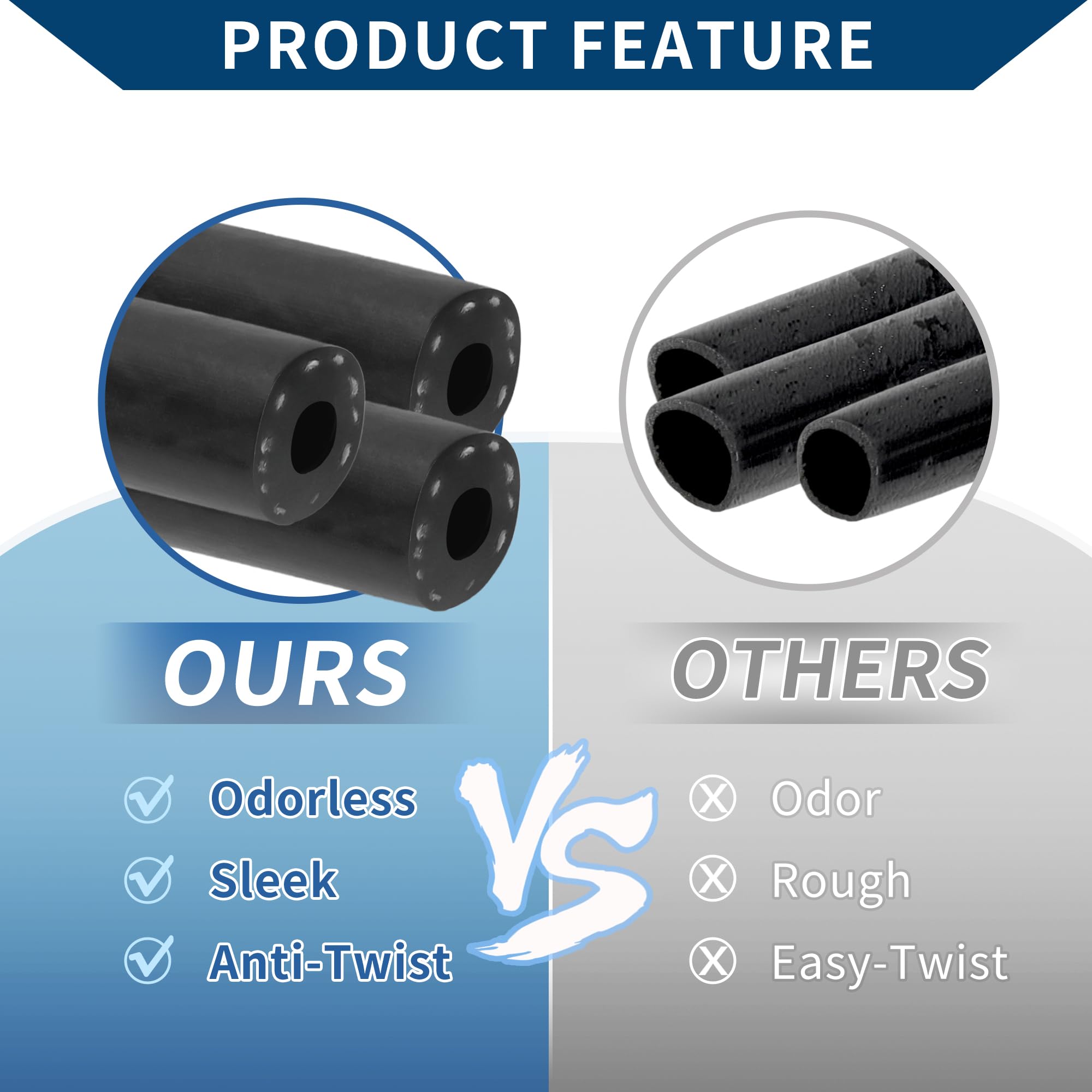 Tubo in Silicone per Aspirazione Tubo per Linea di Aspirazione Automobilistica Ad Alta Temperatura 3.3 ft 7/8" 22mm ID 3mm Spessore 1 Pezzo Nero 130PSI Pressione Massima