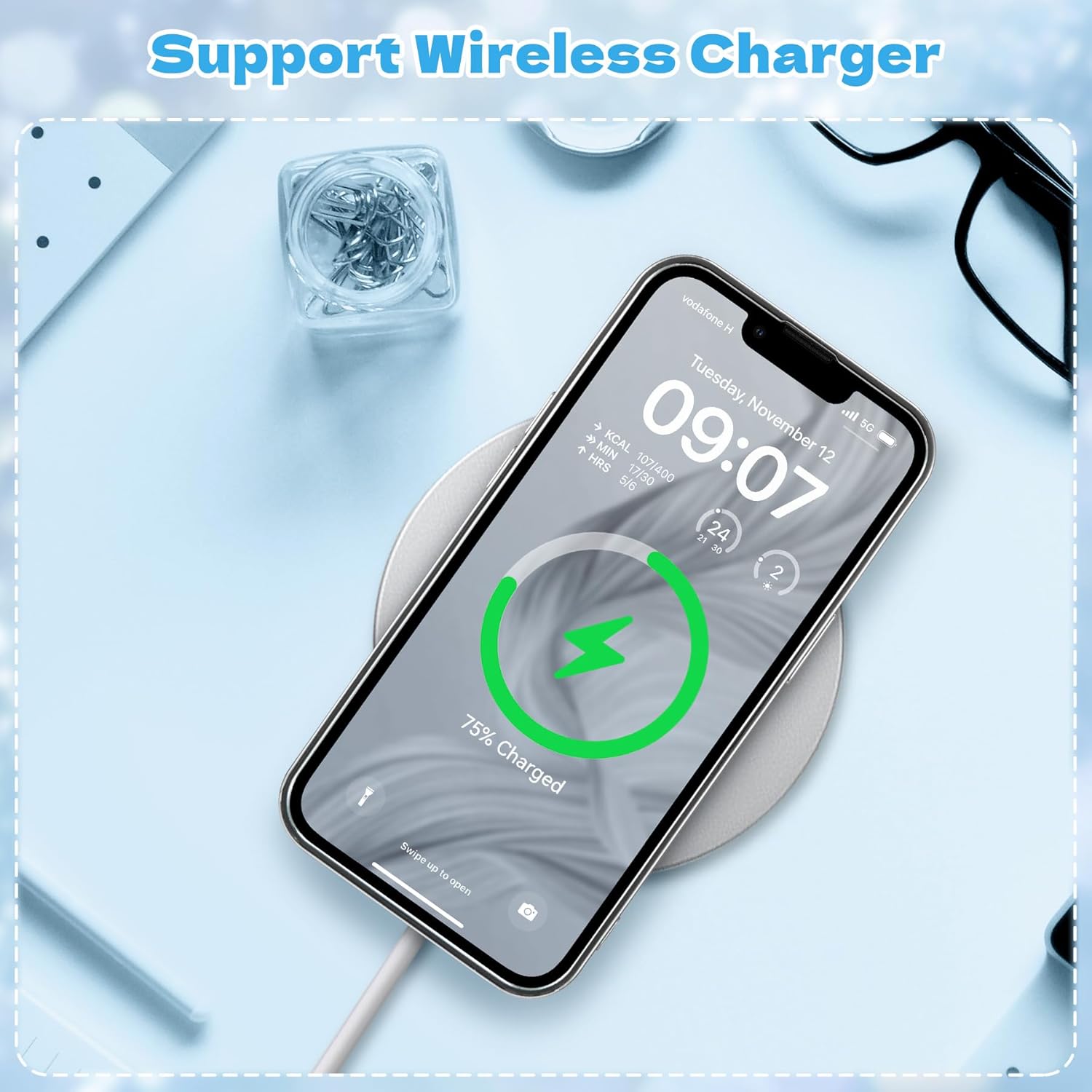 FABSPARK Case for iPhone 17 Pro,Glitter Crystal Diamond Rhinestones Sequin Shiny Bling Sparkly Glossy Luxury Electroplated Case,Aesthetic Cute Full Protection for iPhone 17 Pro,Silver - Image 7