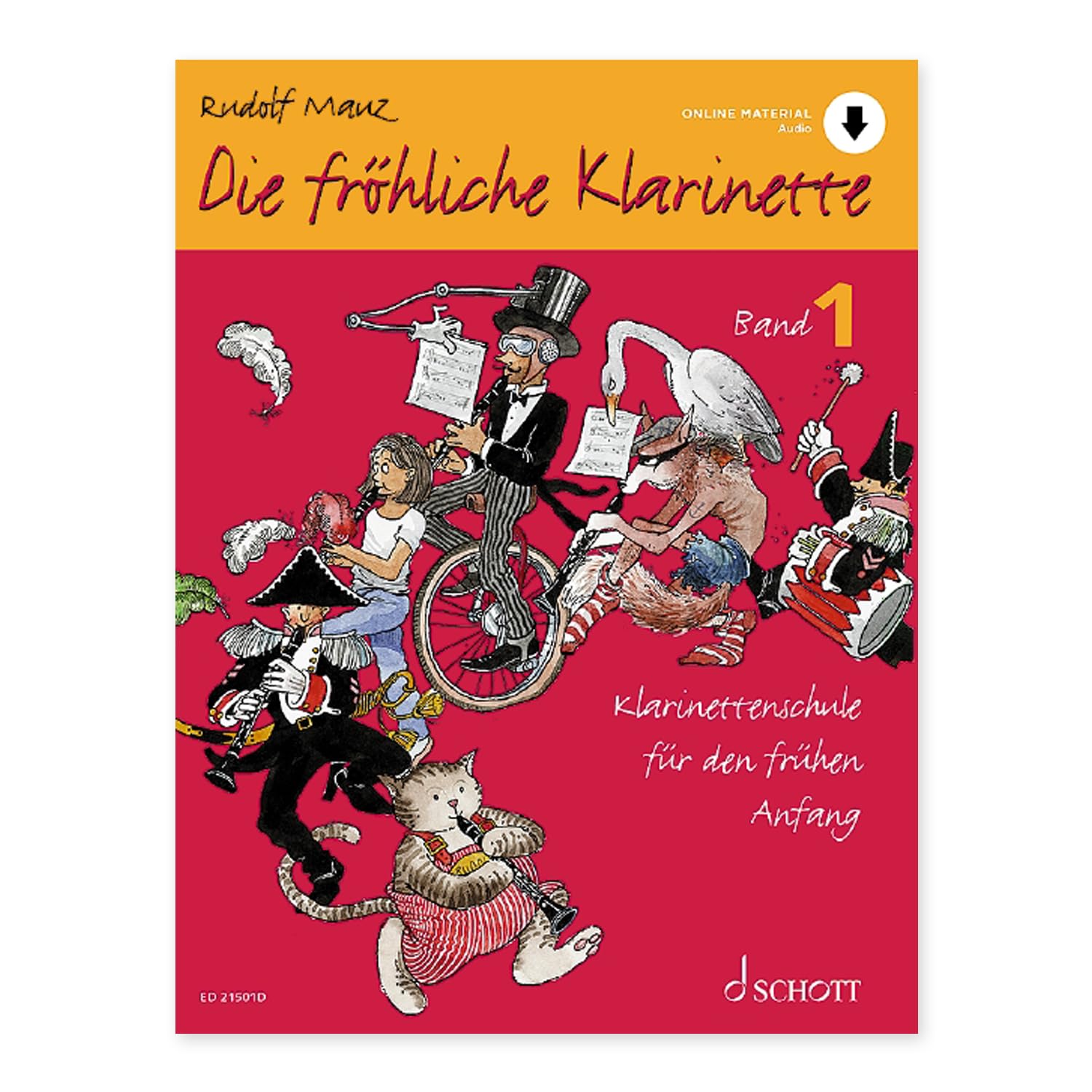 El alegre clarinete 1 + libro de jugadas con audio online – Escuela de clarinete para el comienzo temprano de Rudolf Mauz – Volumen 1 – ISBN 9783795798949 9783795747688+ Soundman® Clarinete