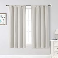 Vista 34 de Cortinas opacas para dormitorio, sala de estar, juego de 2 paneles de 54 pulgadas de largo, cortinas de oscurecimiento de habitación con aislamiento