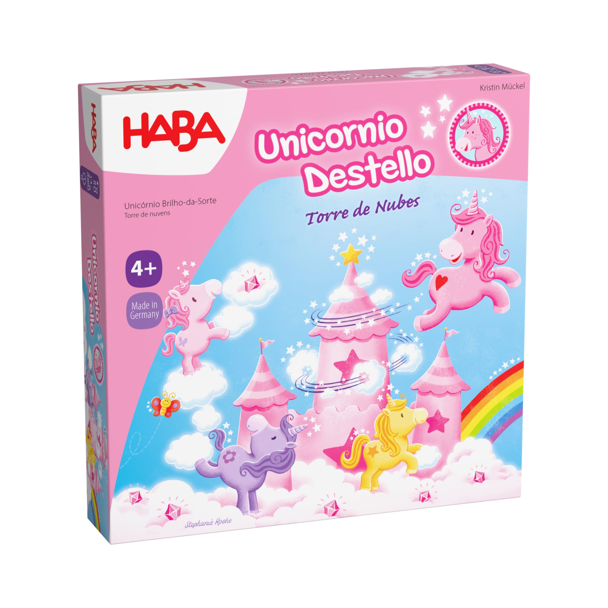 HABA 2012232005 - Flash Unicorn – Tower of Clouds, Children's Skill Cooperative Table Game. More 4 years
