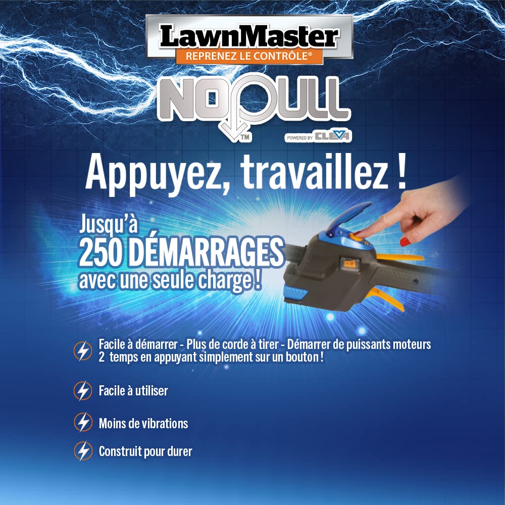 Souffleur thermique dorsal 31CC avec démarrage électrique - 270km/H - Lawnmaster