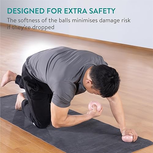Miniatura 6 de Navaris Pelotas tonificantes de pilates  Pelotas pequeñas con peso para ejercicio  Juego de bolas de peso de pilates pliométricas para entrenamiento