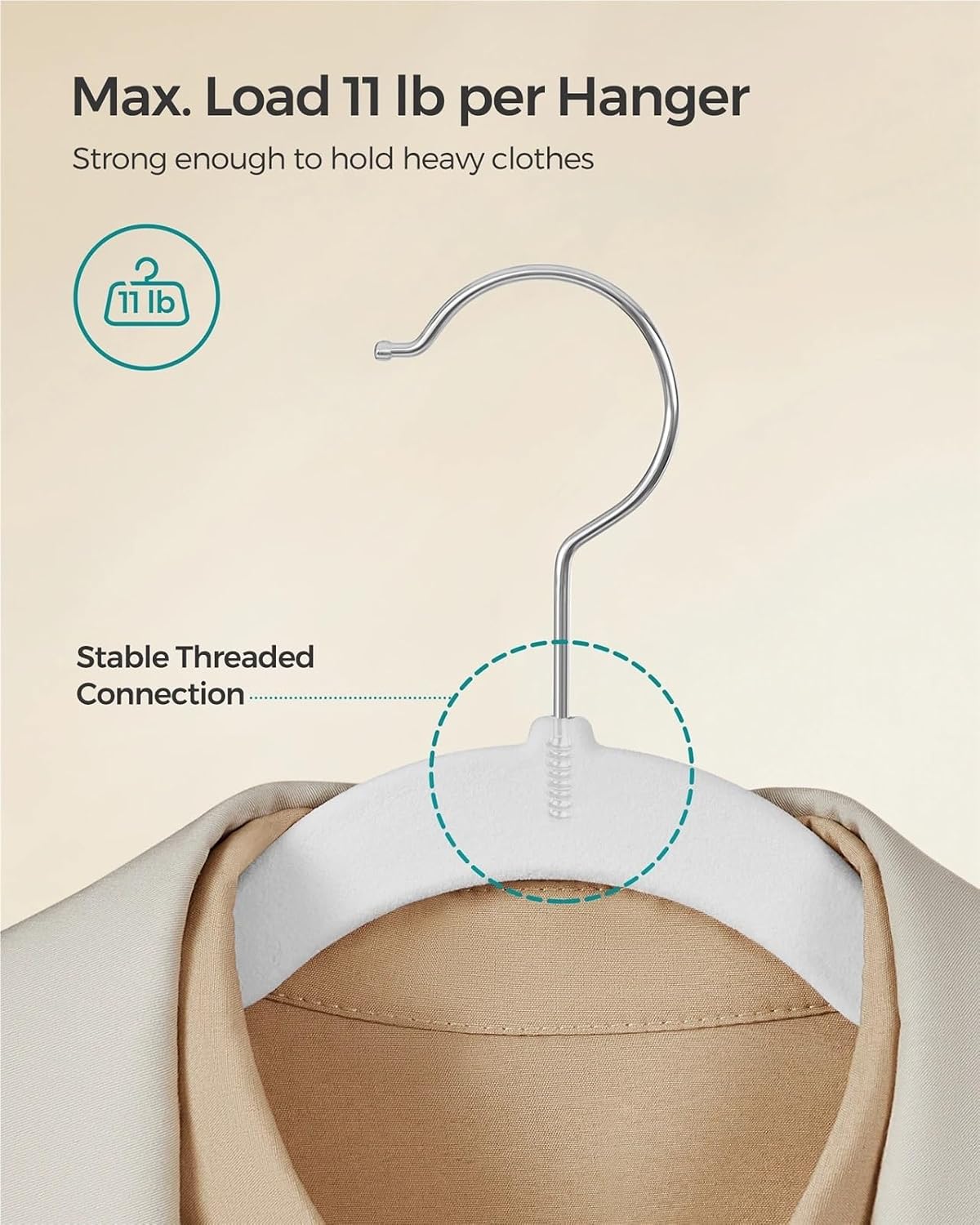 Coat Hanger Velvet Hangers 50 Pack, Non-Slip Clothes Hangers, Suit Hangers with Shoulder Notches, Pants Bar, 360° Swivel Hook