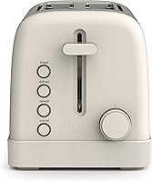 Bella 2-Slice Toaster Oatmilk: 6 Shade Settings, Bagel Defrost Reheat, Extra-Wide Slots, 900W, Removable Crumb Tray (4.4/5 Stars)