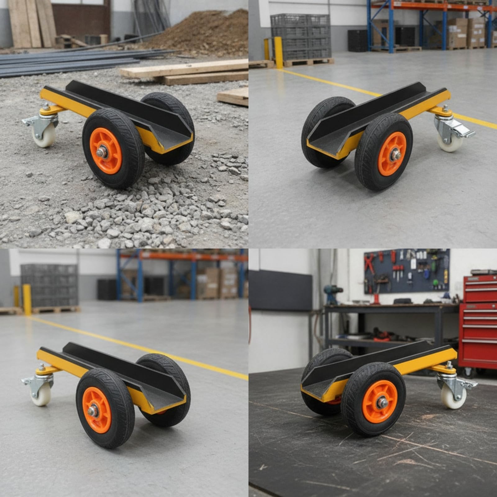 predolo Transporte con con Ruedas Cuádruples Industrial Mano Ruedas Estable Transportador para Profesionales
