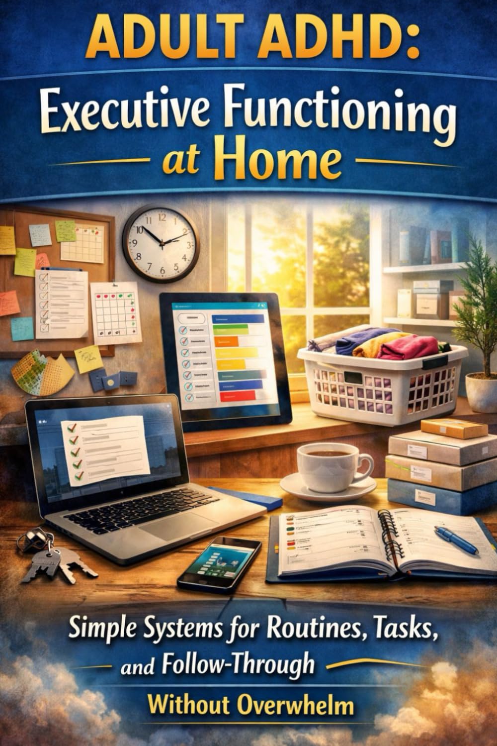 Adult ADHD: Executive Functioning at Home: Simple Systems for Routines, Tasks, and Follow-Through Without Overwhelm