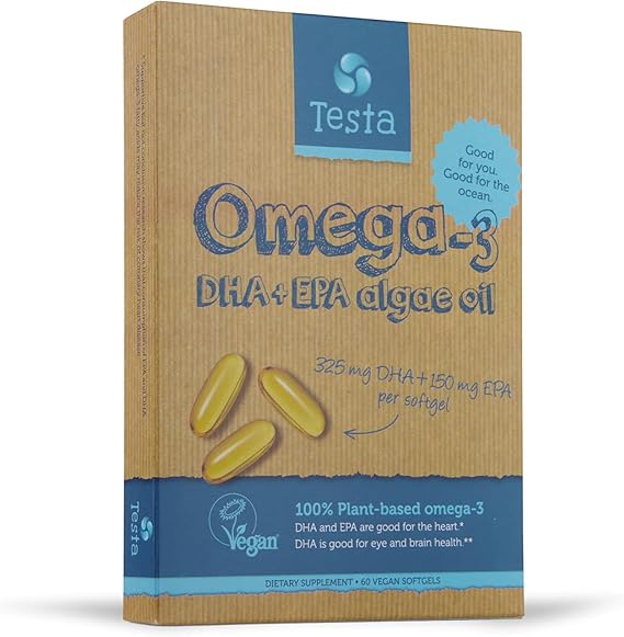 Testa Omega3 Supplement Vegan Based Omega 3 DHA EPA