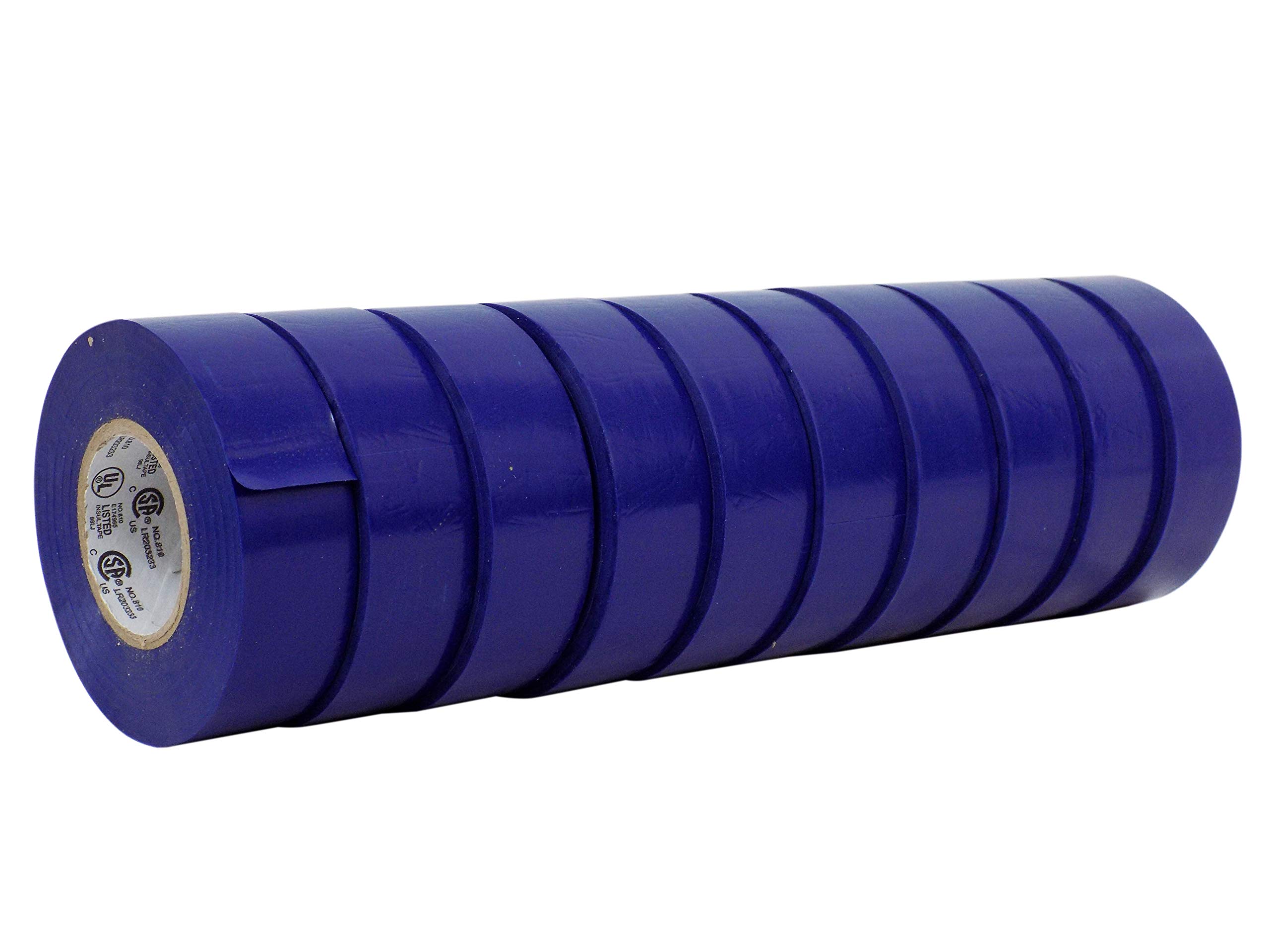 WOD ETC766 Professional Grade General Purpose Blue Electrical Tape UL/CSA listed core. Vinyl Rubber 