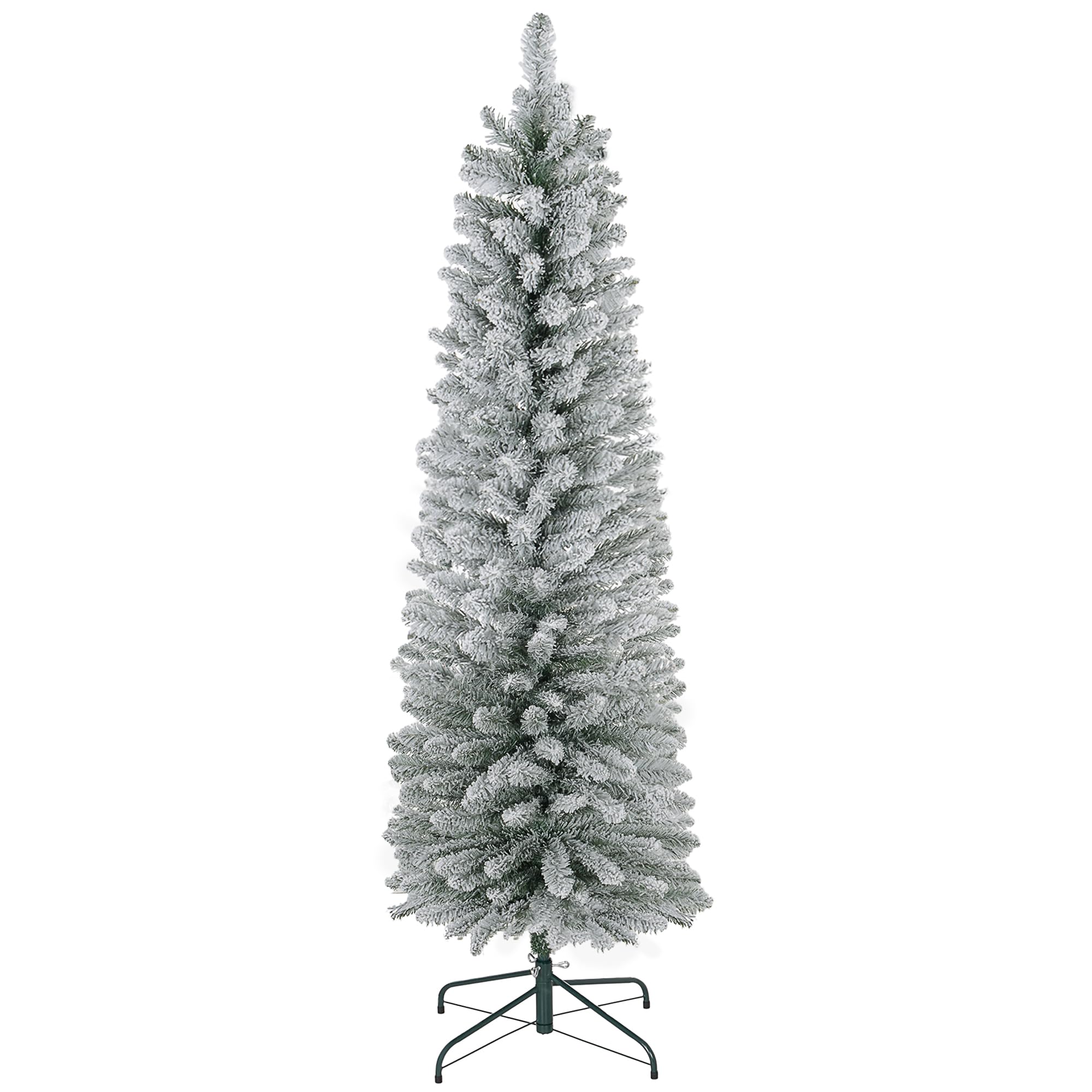Everglow 5ft Pencil Artificial Christmas Tree - Flocked