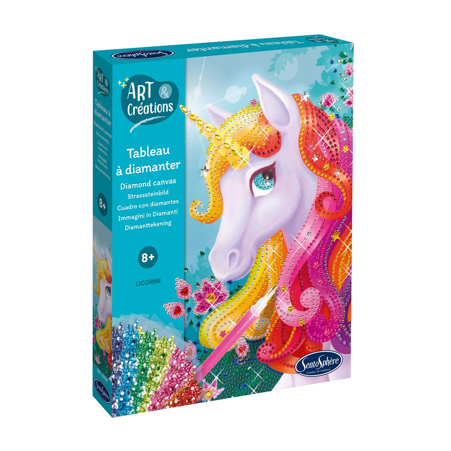 Sentosphre 3932550 Unicorn Rhinestone Painting Kit Creative Kit DIY for Children and Adults