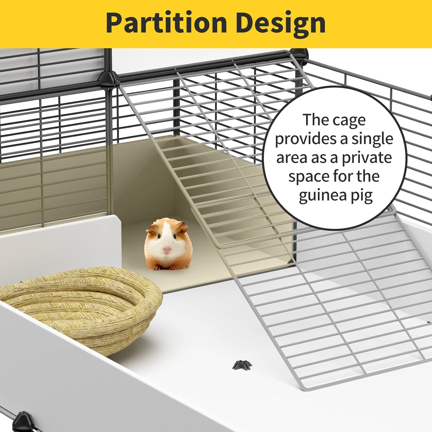 Eiiel Guinea Pig Cages,Indoor Habitat Cage with Waterproof Plastic Bottom,Playpen for Small Pet Bunny, Turtle, Hamster : Pet Supplies