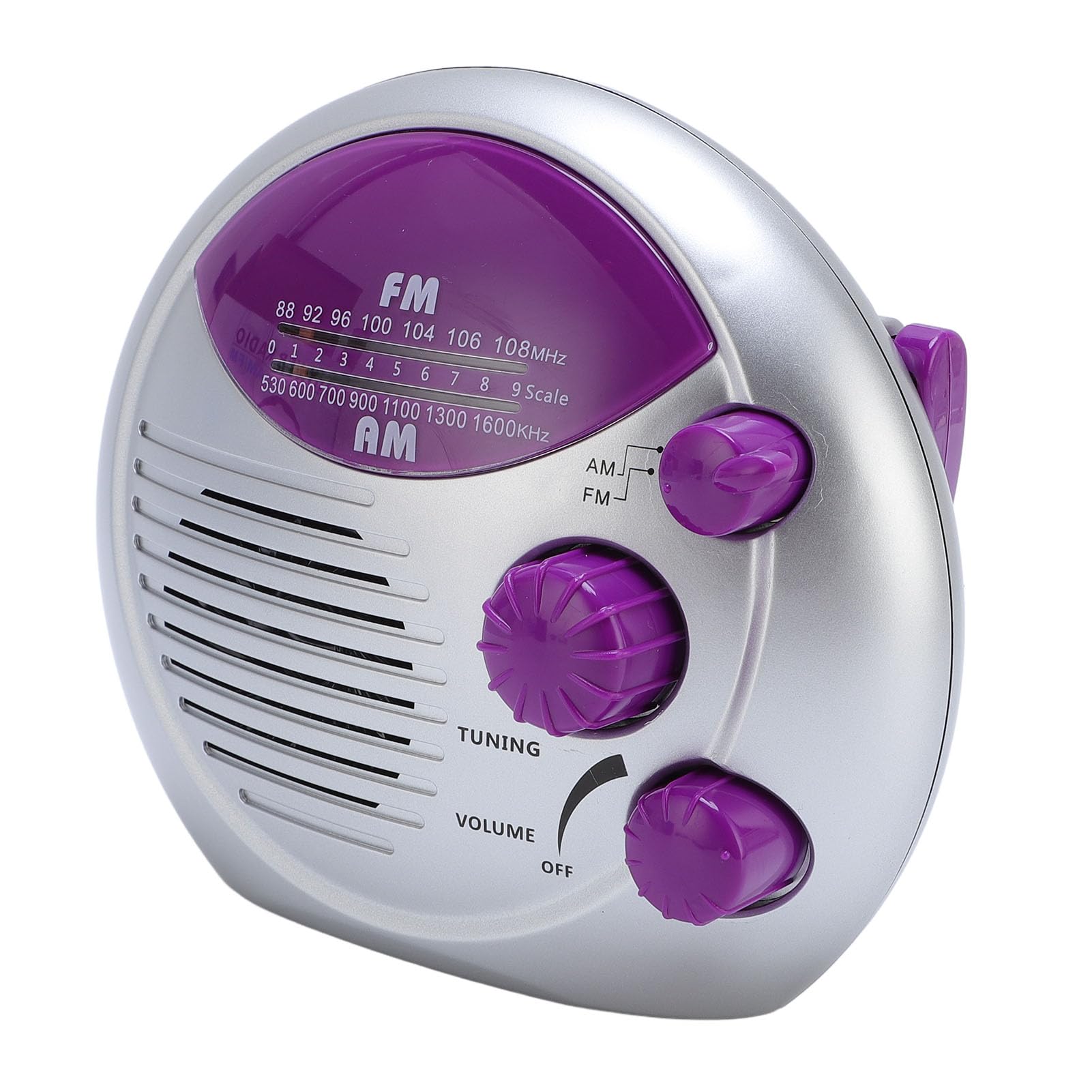 Duschradio IPX4 Wasserdicht, Tragbares AM FM Radio mit Starker Empfang und Lauter Klarer Klang, Batteriebetriebene Funkgeräte für Badezimmer, Zuhause, Outdoor