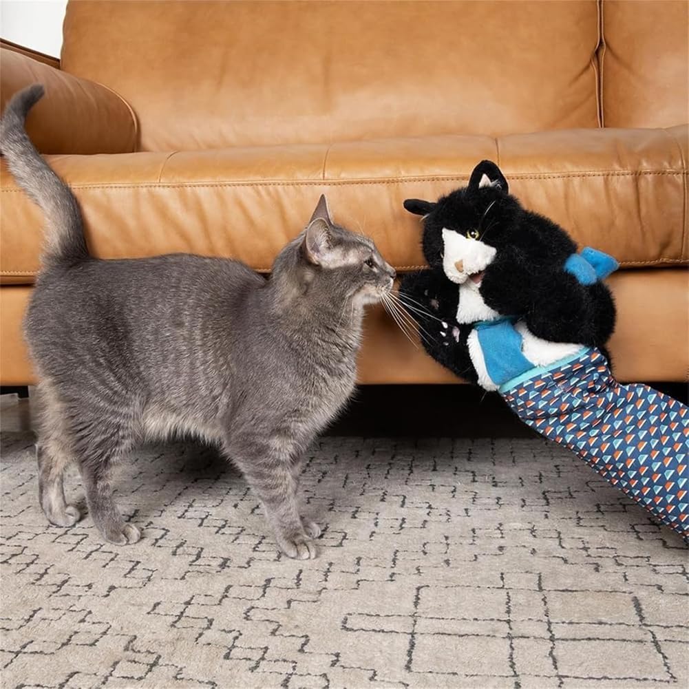 Katzen Puppet Wrestler Katze Handpuppe Plüschtier Spielzeug Stofftier für Katzen