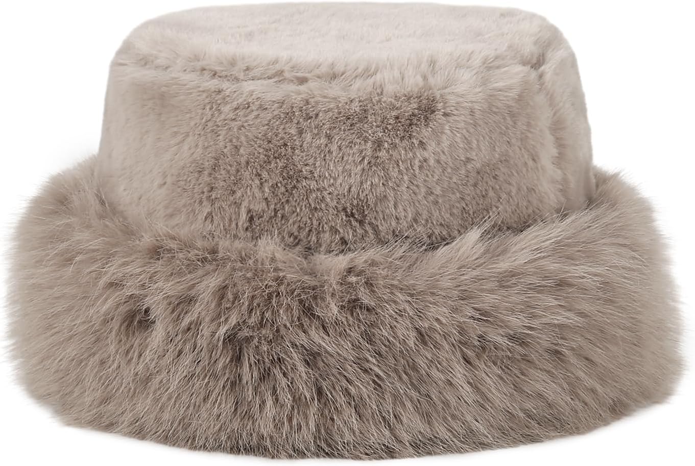 HH HOFNEN Winter Bucket Hat Fluffy Faux Fur Fisherman Plush Warm Hats Cute Fuzzy Bucket Hat for Women - Image 2